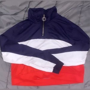 Red white and blue crop top